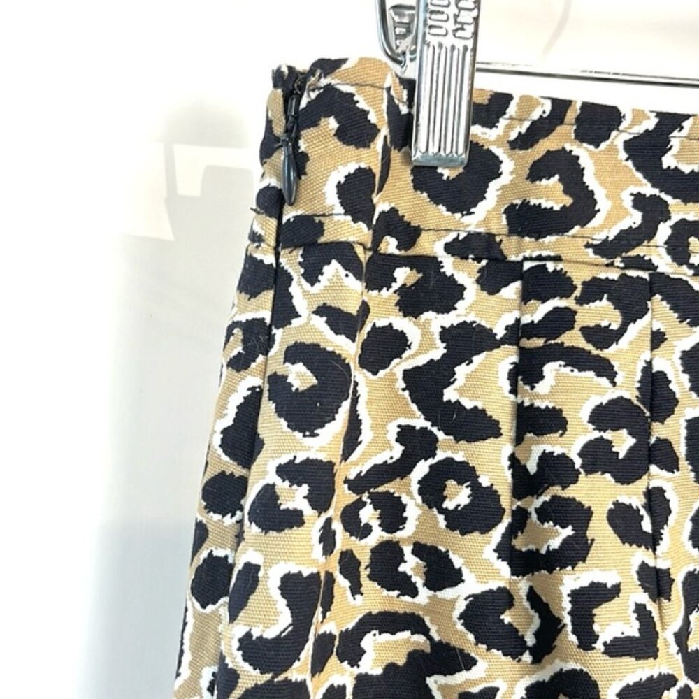 Talbots Abstract Cheetah Canvas A-Line Skirt - image 5